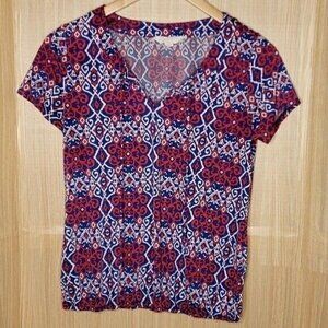 Magnolia Grace Womens Americana Short Sleeve Top